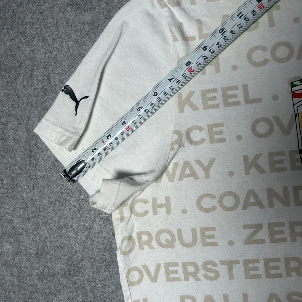 Puma Ferrari T Shirt Mens XXL White Scuderia Racing all over Graphic - Picture 5 of 16